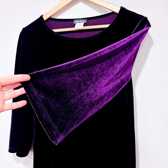 KIM & CO. Plum velvet tunic - Picture 6 of 7